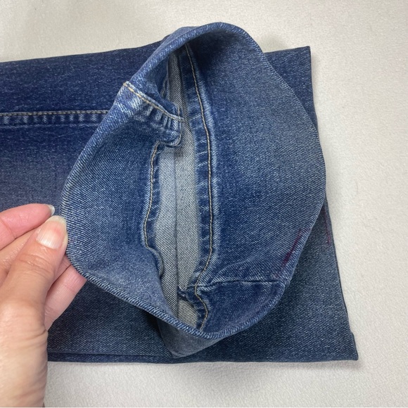 LAW MAN Women’s Blue Denim Jeans Flare Studded Waist Size 5 Stretch - Picture 8 of 13